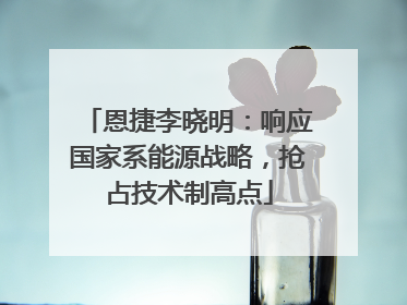 恩捷李晓明：响应国家系能源战略，抢占技术制高点