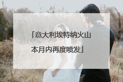 意大利埃特纳火山本月内再度喷发