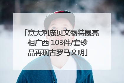 意大利庞贝文物特展亮相广西 103件/套珍品再现古罗马文明