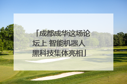 成都成华这场论坛上 智能机器人黑科技集体亮相