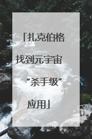 扎克伯格找到元宇宙“杀手级”应用