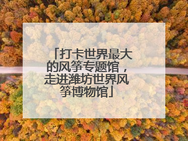 打卡世界最大的风筝专题馆，走进潍坊世界风筝博物馆