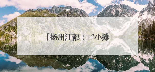 扬州江都：“小摊点”旁讲政策 “小爬爬”上话民生