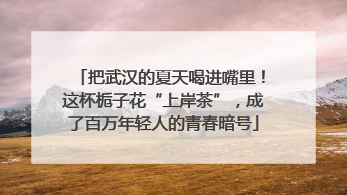 把武汉的夏天喝进嘴里！这杯栀子花“上岸茶”，成了百万年轻人的青春暗号