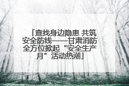 查找身边隐患 共筑安全防线——甘肃消防全方位掀起“安全生产月”活动热潮