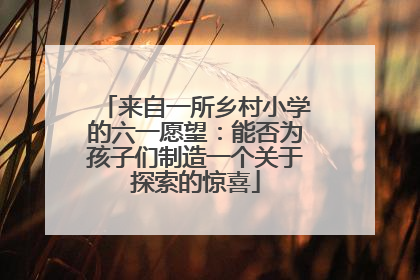 来自一所乡村小学的六一愿望：能否为孩子们制造一个关于探索的惊喜