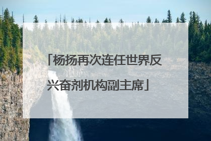 杨扬再次连任世界反兴奋剂机构副主席