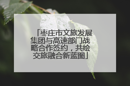 枣庄市文旅发展集团与高速部门战略合作签约，共绘交旅融合新蓝图