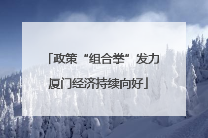 政策“组合拳”发力 厦门经济持续向好