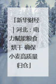 新华财经｜河北：电力赋能粮食烘干 确保小麦高质量归仓