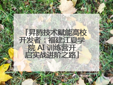 昇腾技术赋能高校开发者：福建江夏学院 AI 训练营开启实战进阶之路