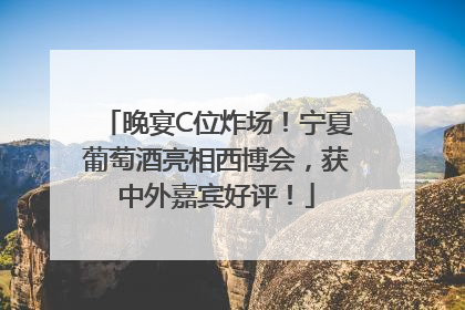 晚宴C位炸场！宁夏葡萄酒亮相西博会，获中外嘉宾好评！