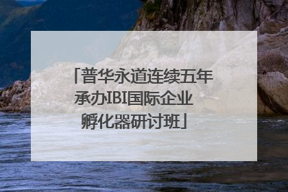 普华永道连续五年承办IBI国际企业孵化器研讨班