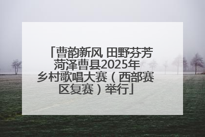 曹韵新风 田野芬芳 菏泽曹县2025年乡村歌唱大赛（西部赛区复赛）举行