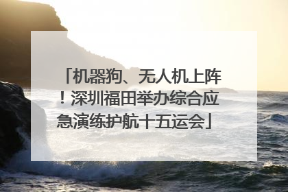机器狗、无人机上阵！深圳福田举办综合应急演练护航十五运会