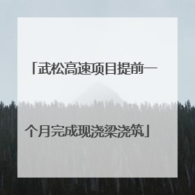武松高速项目提前一个月完成现浇梁浇筑
