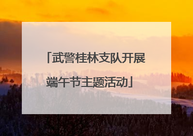武警桂林支队开展端午节主题活动