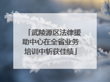 武陵源区法律援助中心在全省业务培训中斩获佳绩