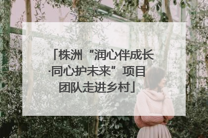 株洲“润心伴成长·同心护未来”项目团队走进乡村