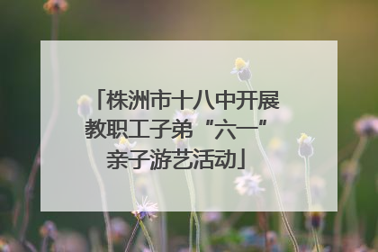 株洲市十八中开展教职工子弟“六一”亲子游艺活动