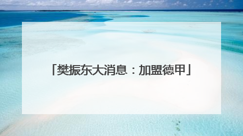 樊振东大消息：加盟德甲