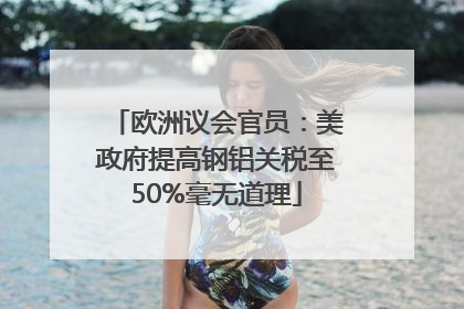 欧洲议会官员：美政府提高钢铝关税至50%毫无道理
