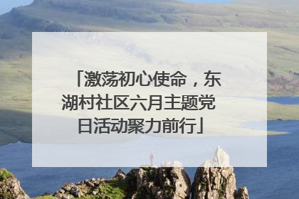 激荡初心使命，东湖村社区六月主题党日活动聚力前行