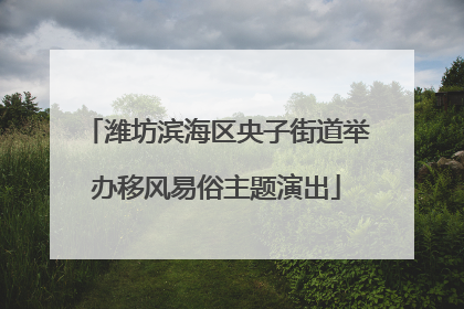潍坊滨海区央子街道举办移风易俗主题演出