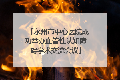 永州市中心医院成功举办血管性认知障碍学术交流会议