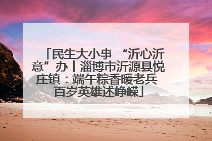 民生大小事 “沂心沂意”办丨淄博市沂源县悦庄镇：端午粽香暖老兵 百岁英雄述峥嵘