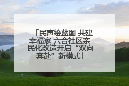 民声绘蓝图 共建幸福家 六合社区亲民化改造开启“双向奔赴”新模式