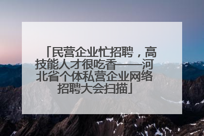 民营企业忙招聘，高技能人才很吃香——河北省个体私营企业网络招聘大会扫描