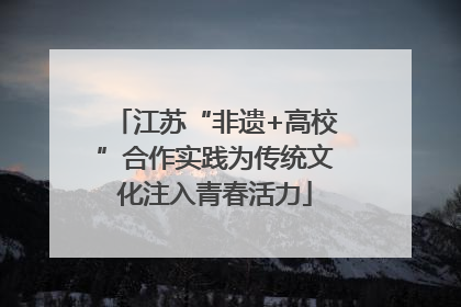 江苏“非遗+高校”合作实践为传统文化注入青春活力
