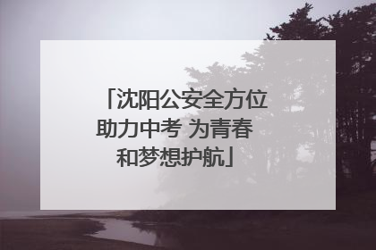 沈阳公安全方位助力中考 为青春和梦想护航