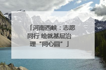河南西峡：志愿同行 绘就基层治理“同心圆”