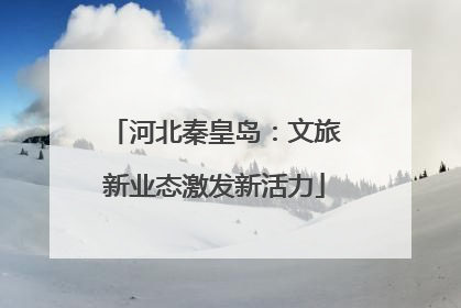 河北秦皇岛：文旅新业态激发新活力