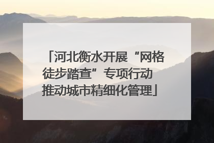 河北衡水开展“网格徒步踏查”专项行动 推动城市精细化管理