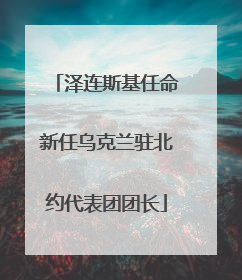泽连斯基任命新任乌克兰驻北约代表团团长