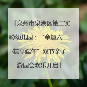 泉州市泉港区第二实验幼儿园：“童趣六一·粽享端午”双节亲子游园会欢乐开启