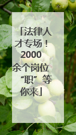 法律人才专场！2000余个岗位“职”等你来