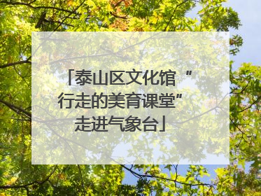 泰山区文化馆“行走的美育课堂”走进气象台