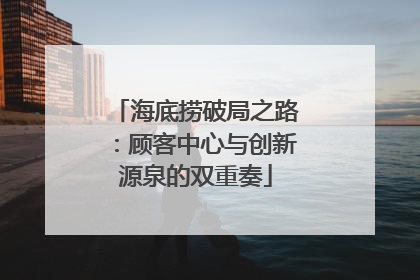 海底捞破局之路：顾客中心与创新源泉的双重奏