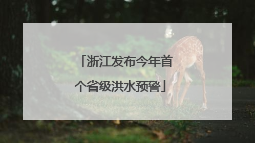 浙江发布今年首个省级洪水预警