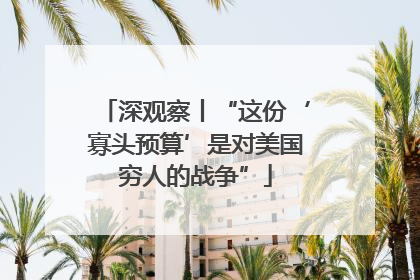 深观察丨“这份‘寡头预算’是对美国穷人的战争”