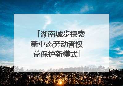 湖南城步探索新业态劳动者权益保护新模式