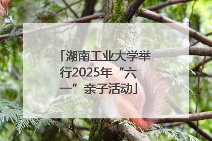 湖南工业大学举行2025年“六一”亲子活动