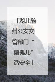 湖北随州公安交管部门“摆摊儿”话安全