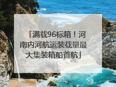 满载96标箱！河南内河航运装载量最大集装箱船首航