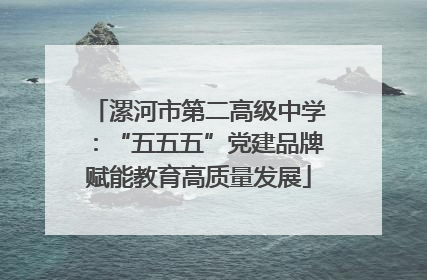 漯河市第二高级中学：“五五五”党建品牌赋能教育高质量发展