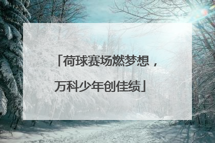 荷球赛场燃梦想，万科少年创佳绩